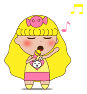 Yellow the little girl sticker #3047398
