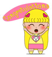 Yellow the little girl sticker #3047400