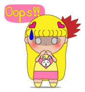 Yellow the little girl sticker #3047402