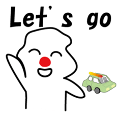 POKKUN go snowboarding in ski by English sticker #3047564