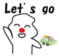 POKKUN go snowboarding in ski by English sticker #3047564