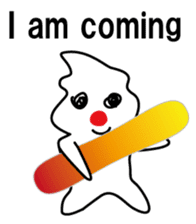 POKKUN go snowboarding in ski by English sticker #3047569
