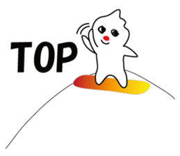 POKKUN go snowboarding in ski by English sticker #3047575