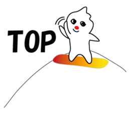 POKKUN go snowboarding in ski by English sticker #3047575