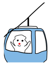 POKKUN go snowboarding in ski by English sticker #3047581