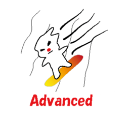 POKKUN go snowboarding in ski by English sticker #3047584