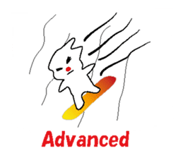 POKKUN go snowboarding in ski by English sticker #3047584