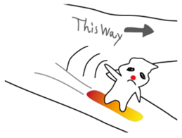 POKKUN go snowboarding in ski by English sticker #3047589