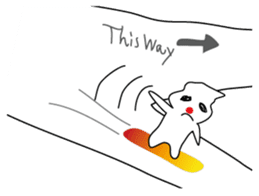 POKKUN go snowboarding in ski by English sticker #3047589