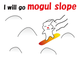 POKKUN go snowboarding in ski by English sticker #3047590