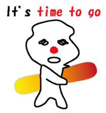 POKKUN go snowboarding in ski by English sticker #3047599