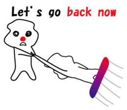 POKKUN go snowboarding in ski by English sticker #3047601