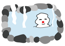 POKKUN go snowboarding in ski by English sticker #3047602