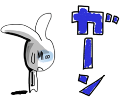 Black and white rabbit sticker #3047921