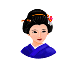 Kimono beautiful woman sticker #3048123