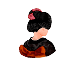 Kimono beautiful woman sticker #3048124