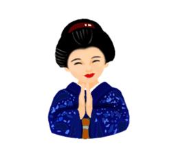 Kimono beautiful woman sticker #3048136