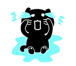 Cute black cat. sticker #3048441
