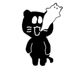 Cute black cat. sticker #3048442