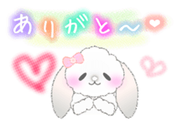 Message of a lop eared rabbit 1 sticker #3048487