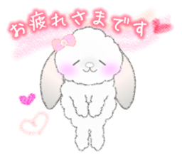Message of a lop eared rabbit 1 sticker #3048490