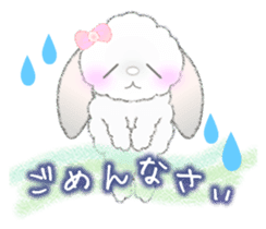 Message of a lop eared rabbit 1 sticker #3048498