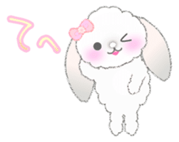 Message of a lop eared rabbit 1 sticker #3048502