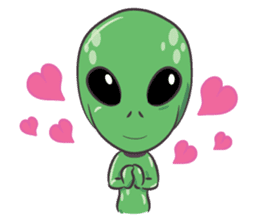 Green Alien - UFO sticker #3049571