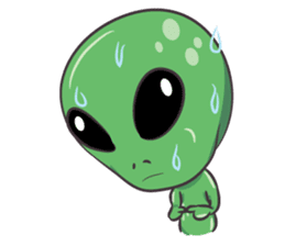 Green Alien - UFO sticker #3049574