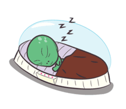 Green Alien - UFO sticker #3049575