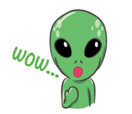 Green Alien - UFO sticker #3049579