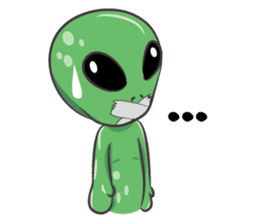 Green Alien - UFO sticker #3049588