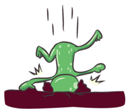 Green Alien - UFO sticker #3049598