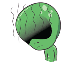 Green Alien - UFO sticker #3049607