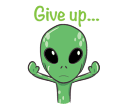 Green Alien - UFO sticker #3049609