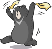 Formosan black bear Great! sticker #3050024