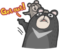 Formosan black bear Great! sticker #3050048