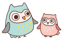 Cute owls sticker #3051172
