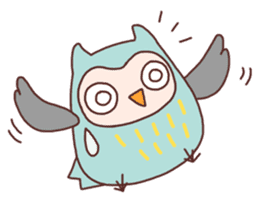 Cute owls sticker #3051176