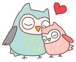 Cute owls sticker #3051177