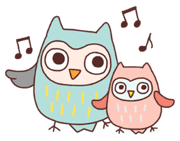 Cute owls sticker #3051180