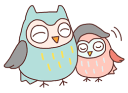 Cute owls sticker #3051187