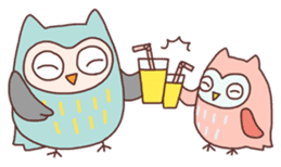 Cute owls sticker #3051196