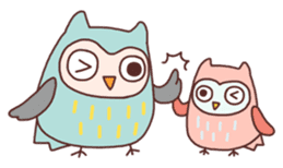 Cute owls sticker #3051199