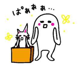 White-Man & Hakoiri-Cat 4 sticker #3053044