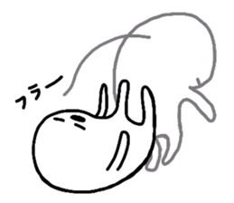 White-Man & Hakoiri-Cat 4 sticker #3053051