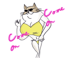 Eccentric Cat Sticker sticker #3054175