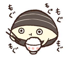 The corbicula which stays indoors 2 sticker #3054894