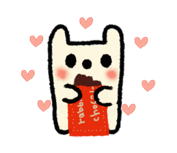 white rabbit2 sticker #3055039