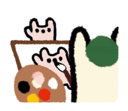 white rabbit2 sticker #3055054